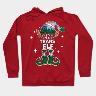 I'm The Trans Elf LGBTQ Transgender Elf Matching Christmas Hoodie